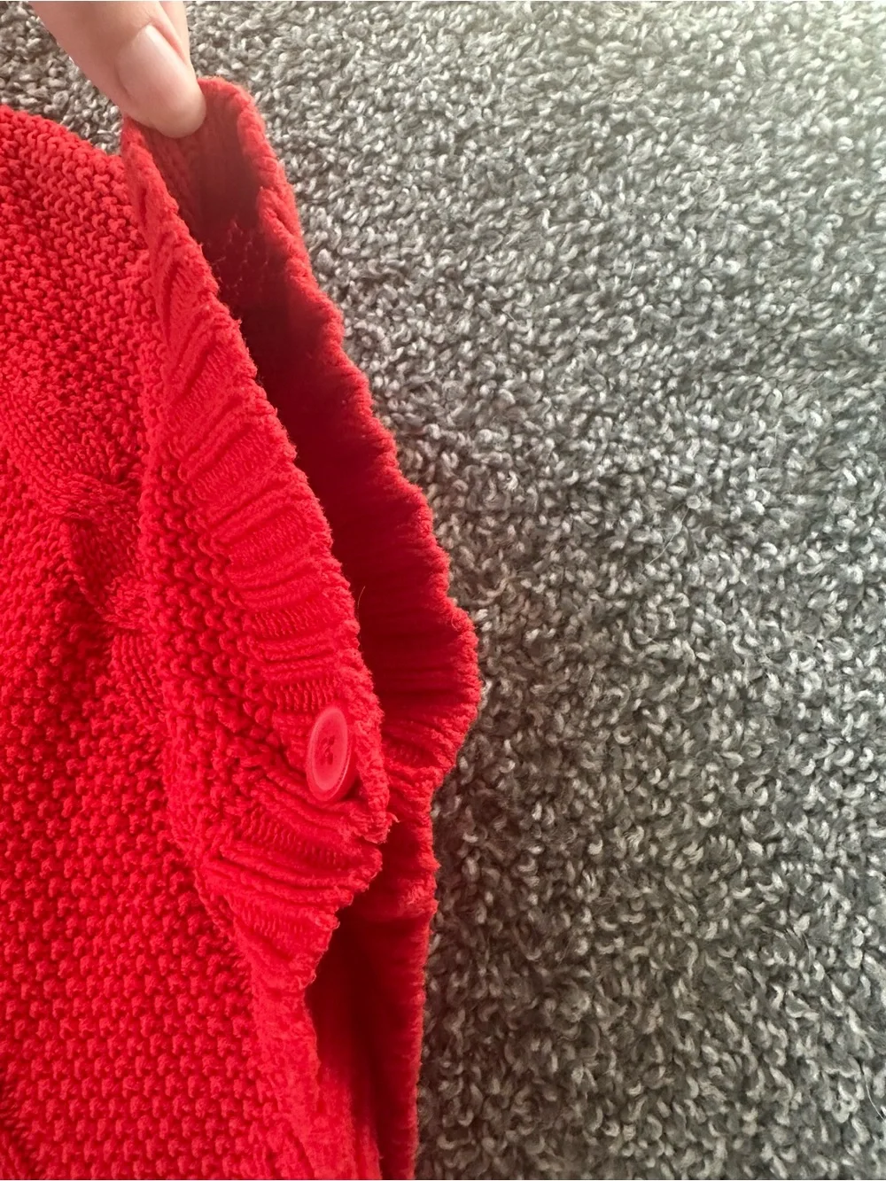 Carter's Red Cable Knit Turtleneck Sweater Poncho